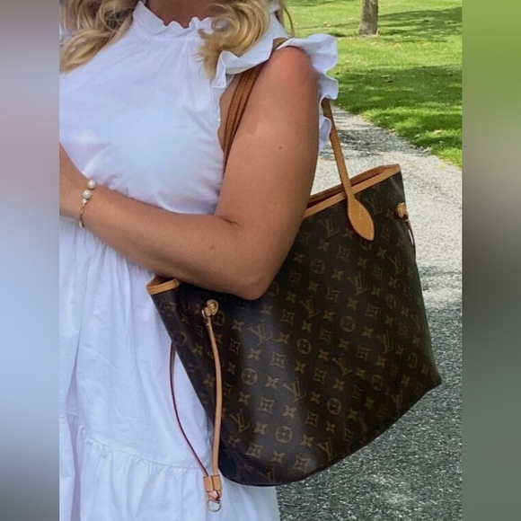 💕Beautiful CLASSIC Tote Bag Louis Vuitton Neverfull Mm Monogram - Picture 16 of 16